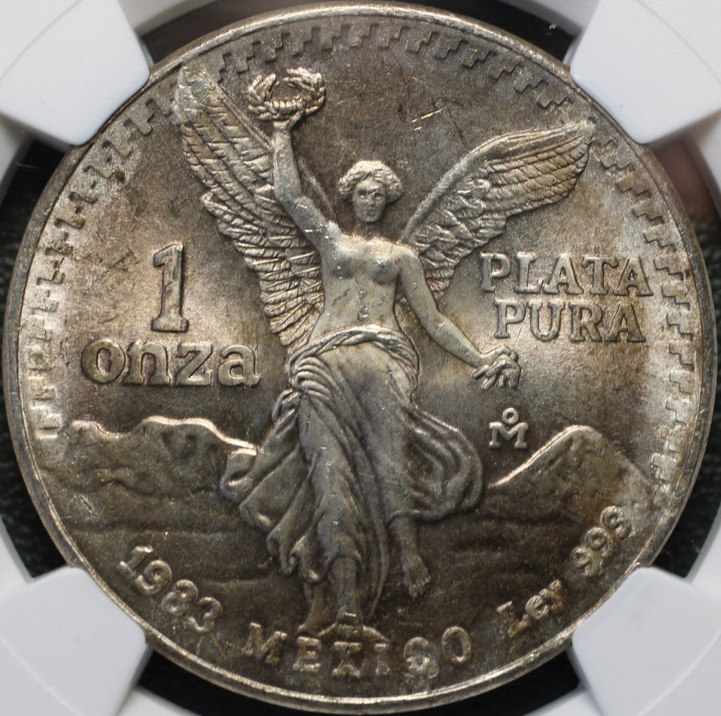 México Plata 1 Onza Libertad 1983 Mo NGC MS65