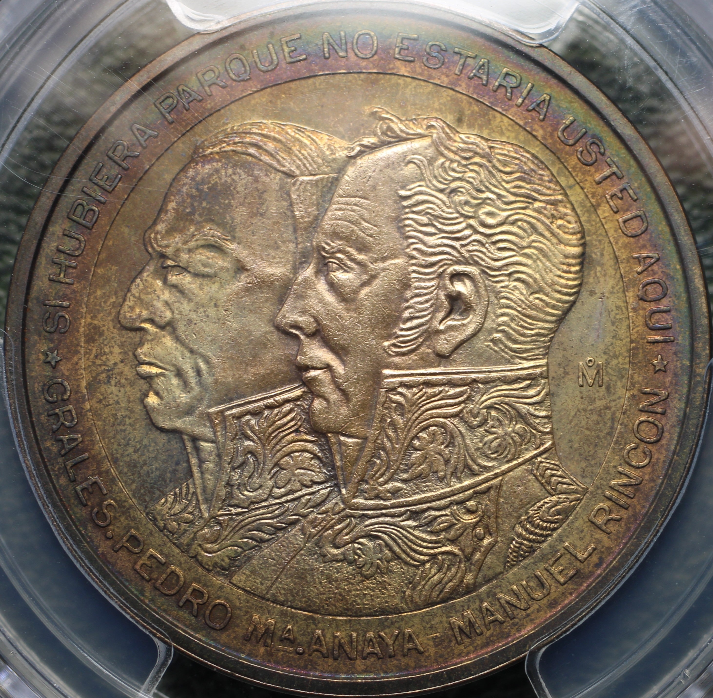 Medalla Plata 1947 Mo Batalla de Churubusco PCGS MS63