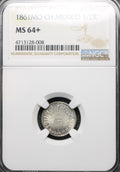 México Plata 1/2 Real 1861 Mo CH NGC MS64+