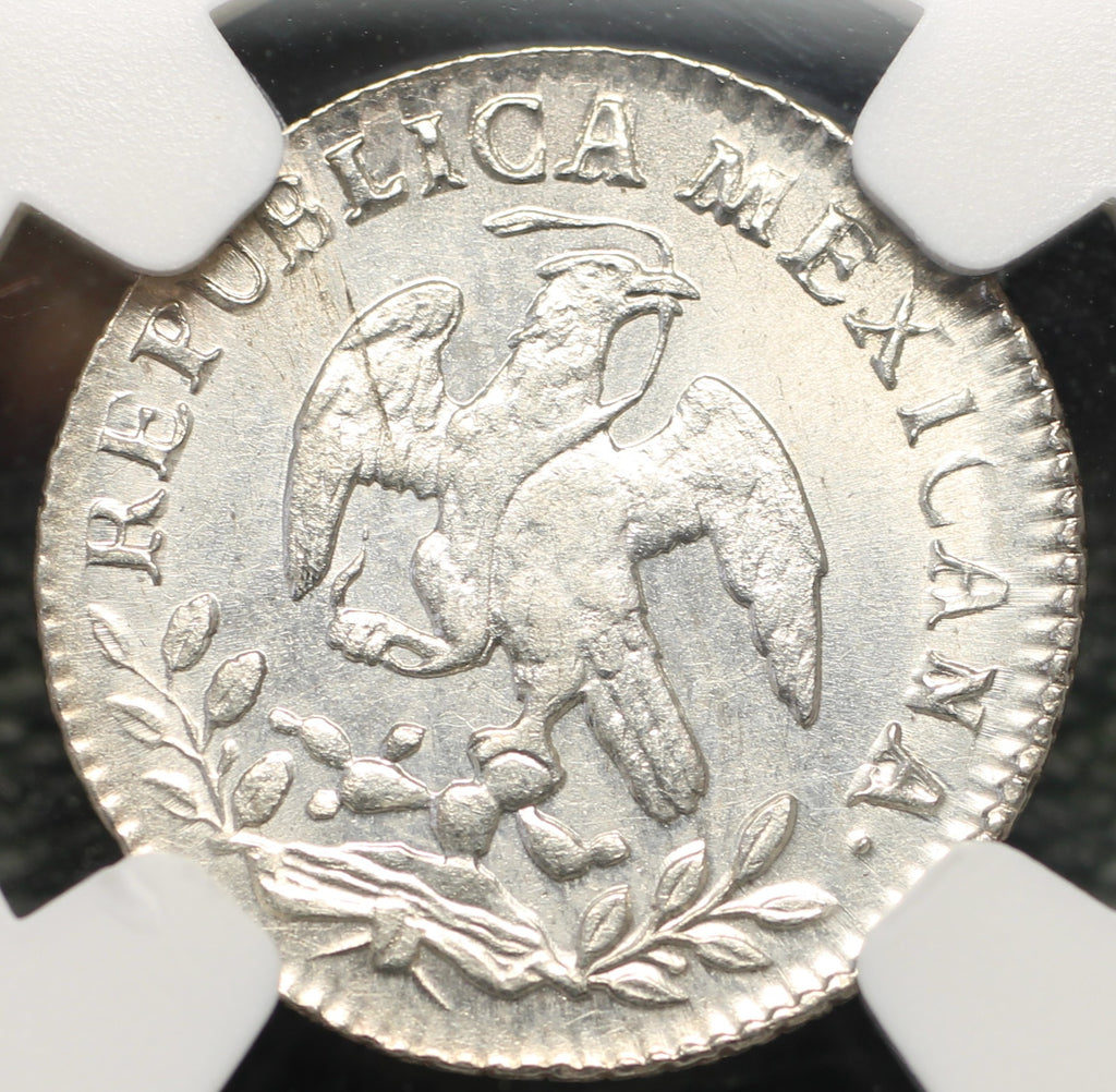 México Plata 1/2 Real 1861 Mo CH NGC MS64+
