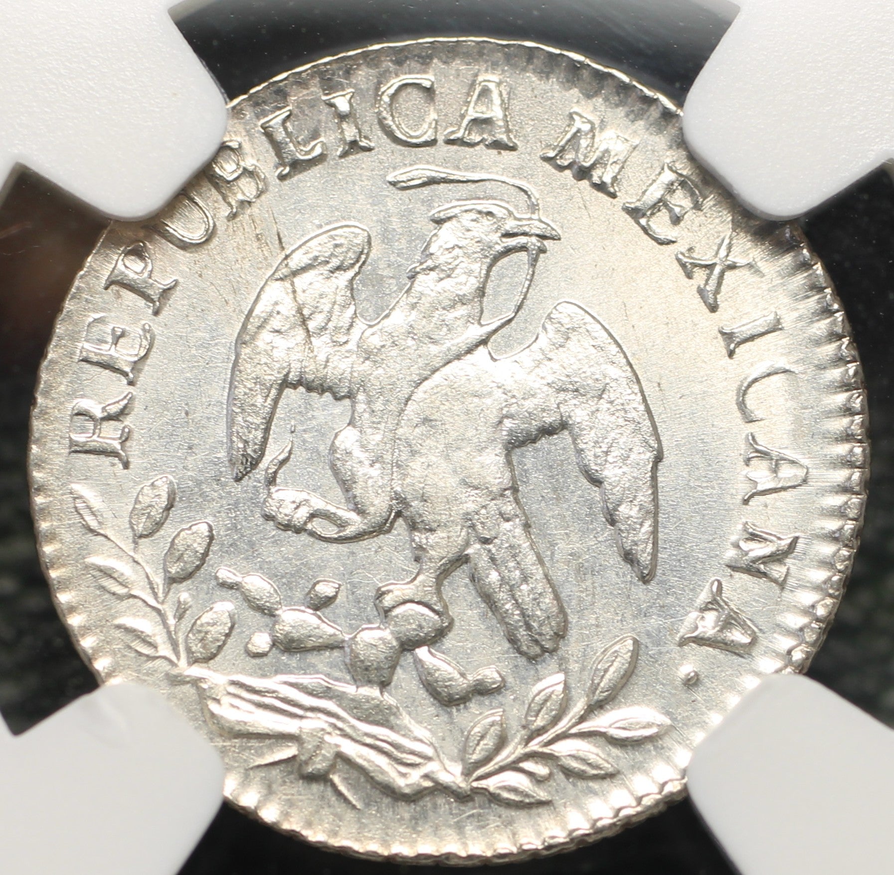 México Plata 1/2 Real 1861 Mo CH NGC MS64+