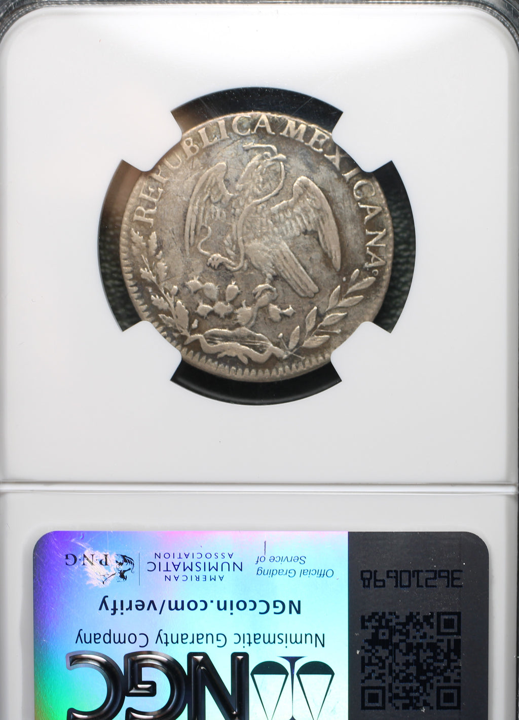 México Plata 2 Reales 1844 GC MP Resplandor Cap