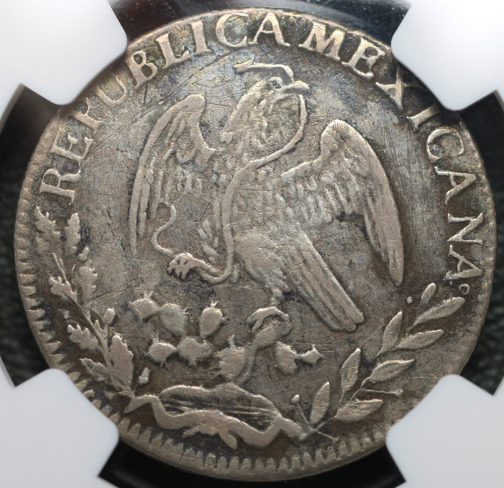 México Plata 2 Reales 1844 GC MP Resplandor Cap