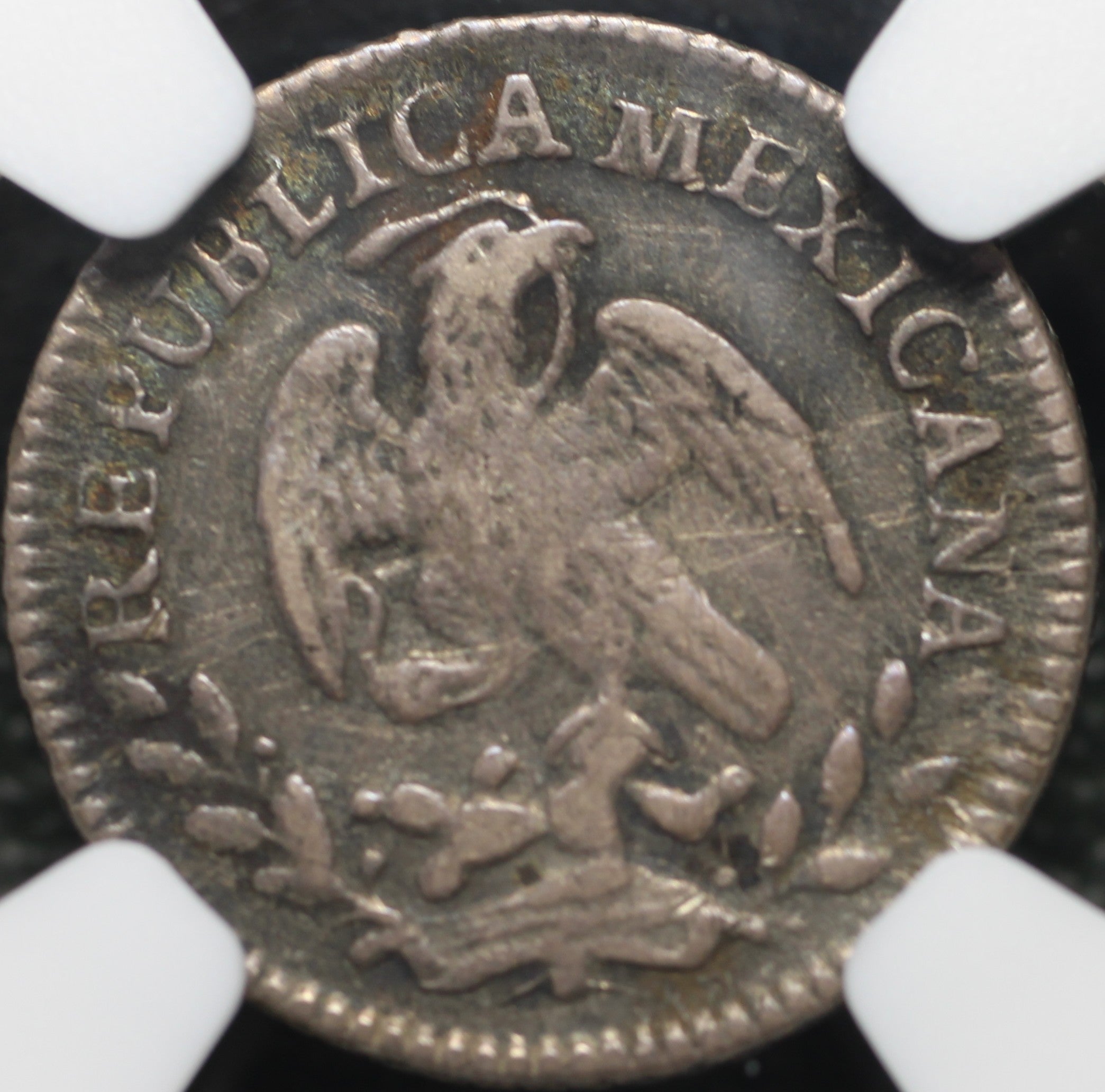 México Plata 1/2 Real 1848 GC MP Resplandor Cap