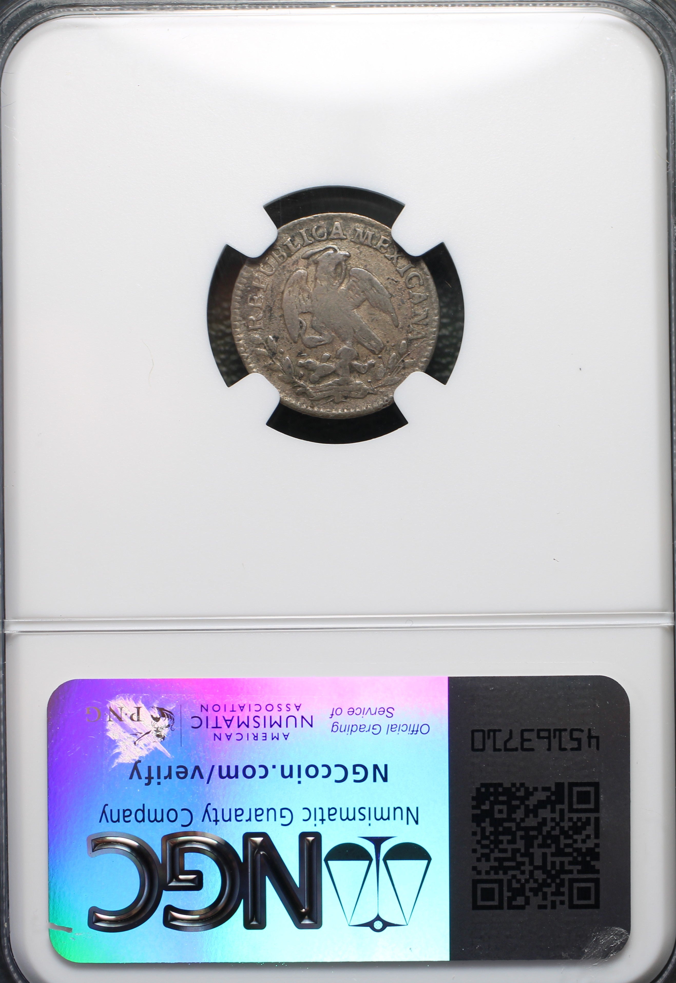 México Plata 1/2 Real 1846 GC MP Resplandor Cap