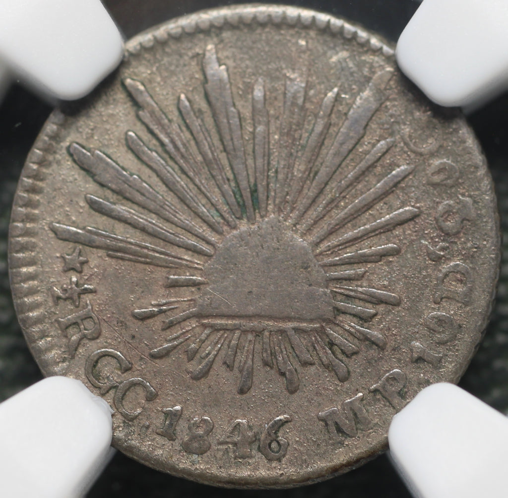 México Plata 1/2 Real 1846 GC MP Resplandor Cap