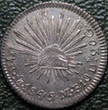 México Plata 1/2 Real 1845/4 Mo MF Resplandor