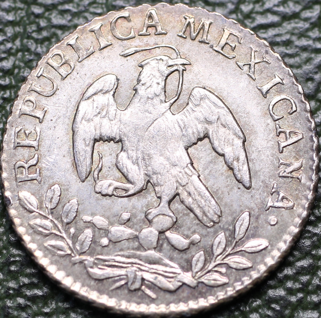 Moneda 1/2 Real 1854 Mo GC XF-AU Plata EX-MIKE DUNINGAN