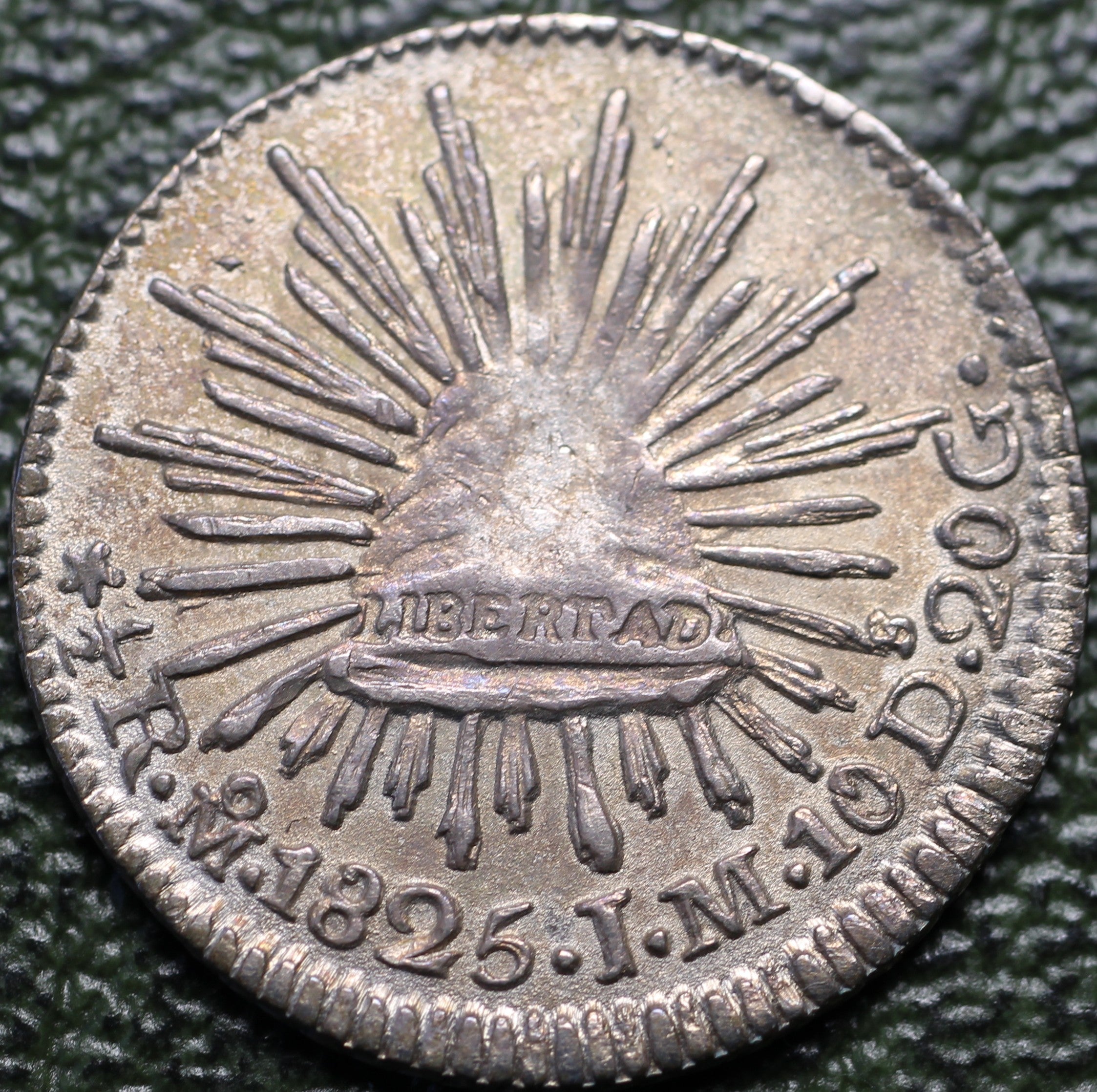 Moneda 1/2 Real 1825 Mo JM AU-UNC