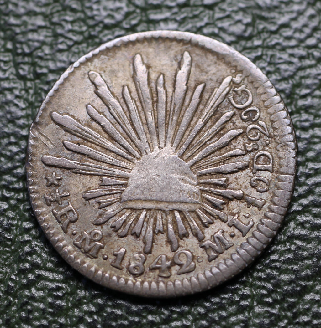 Moneda 1/2 Real 1842 Mo ML VF+ Plata