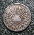 Moneda 1/2 Real 1842 Mo ML VF+ Plata