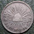 Guanajuato, Moneda 1/2 Real 1832 Go MJ Fecha Clave VF Plata