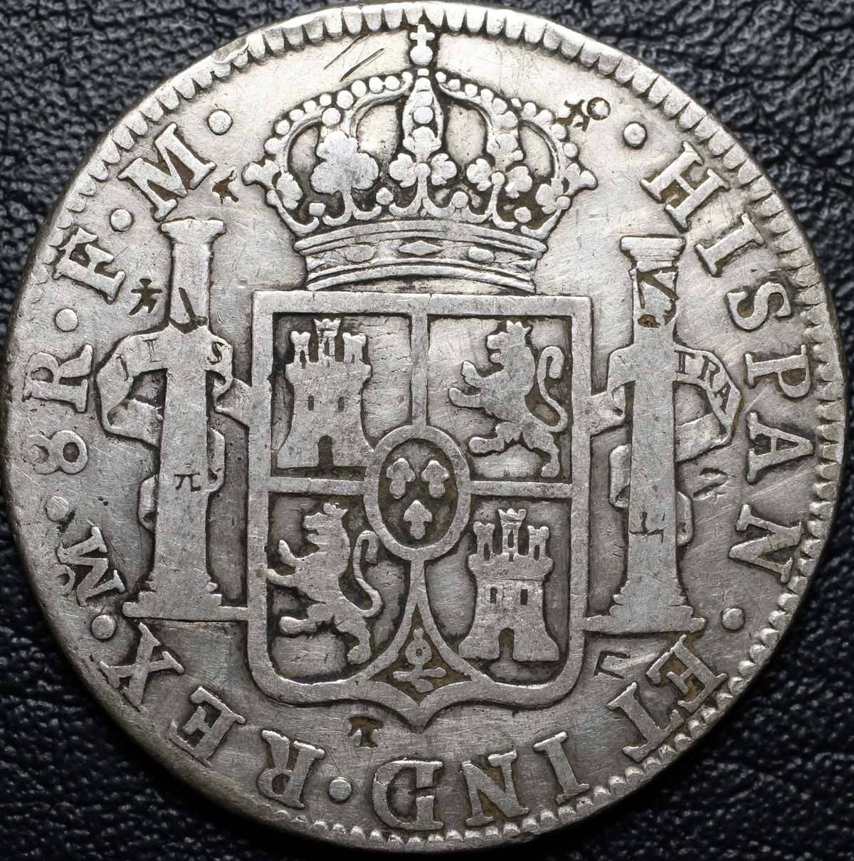 México 8 Reales 1786 Mo FM - Carlos III (Chopmarked)