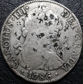 México 8 Reales 1786 Mo FM - Carlos III (Chopmarked)