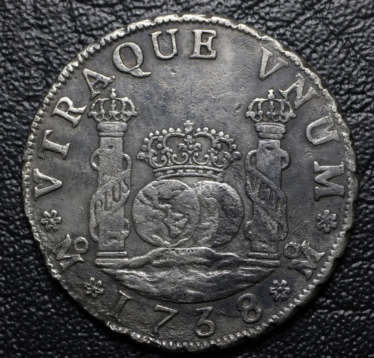 Nueva España 4 Reales 1738 Mo MF - Columnario - Fecha Baja / Escasa - Posible Rescate Marino - Plata