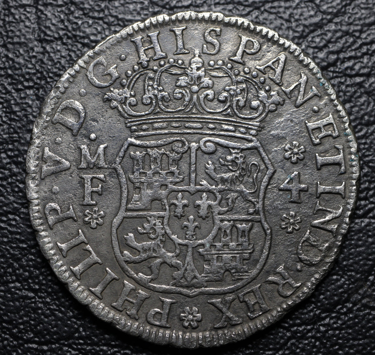 Nueva España 4 Reales 1738 Mo MF - Columnario - Fecha Baja / Escasa - Posible Rescate Marino - Plata