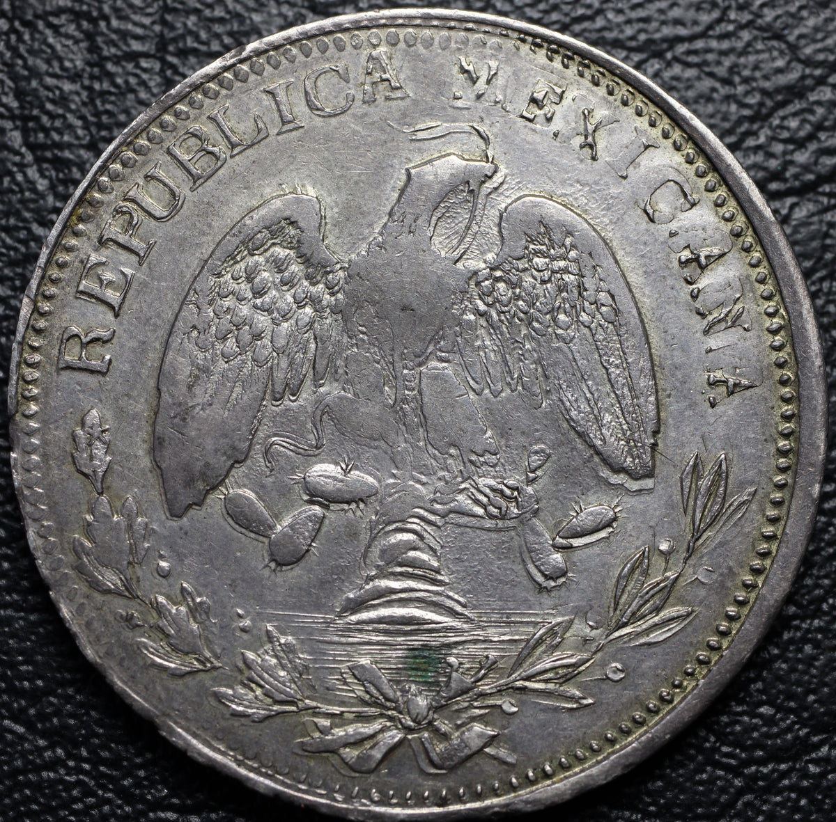 2 Pesos 1915 Campo Morado XF-AU Plata México