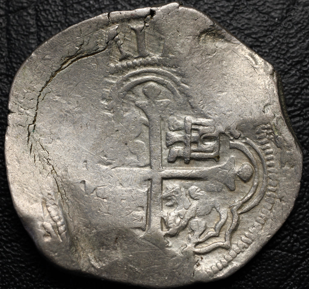8 Reales 1621 Mo D Plata Macuquina México