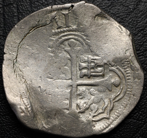 8 Reales 1621 Mo D Plata Macuquina México