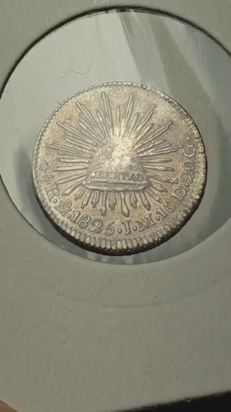 Moneda 1/2 Real 1825 Mo JM AU-UNC